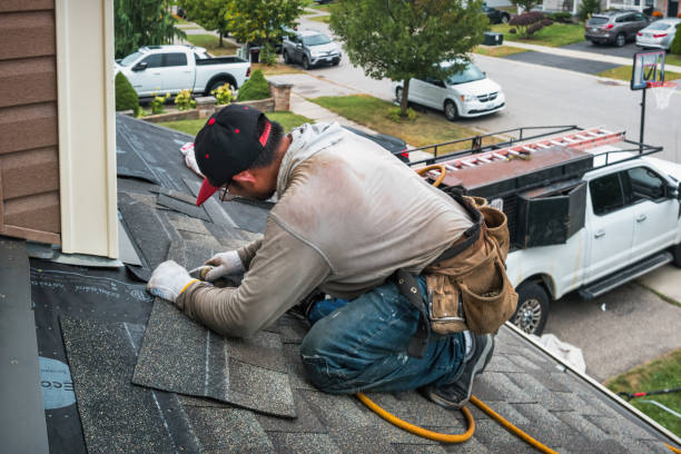 Professional Roofing technician working in Kennebunkport, ME